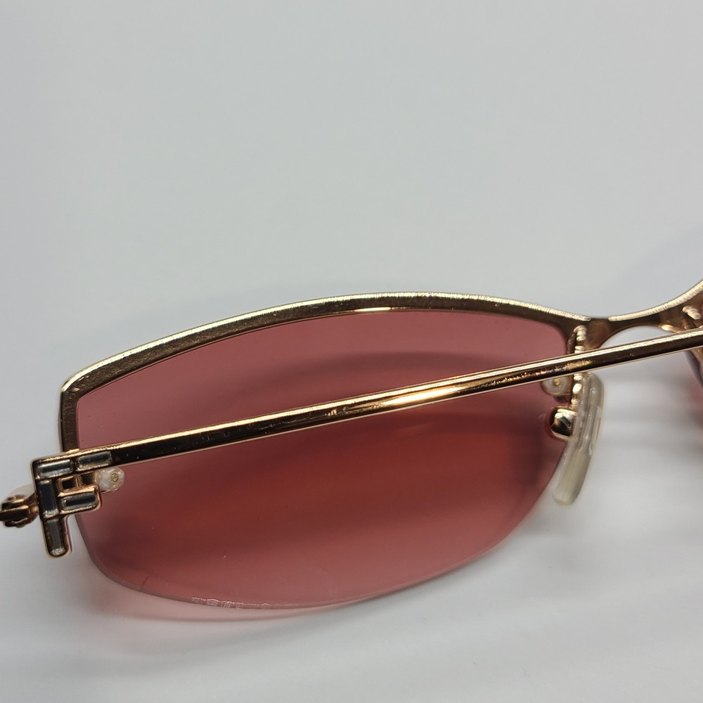 Fendi Sunglasses Womens OS Rose Gold Good Vintage Rimless Made in Italy 135 - Picture 6 of 10